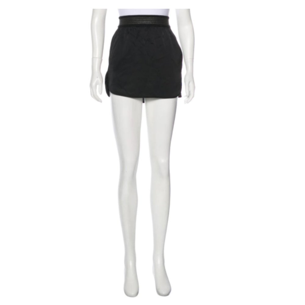 Alexander wang black satin mini skirt size 2